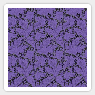 William Morris Wallflower Pattern Lilac on Deep Green Sticker